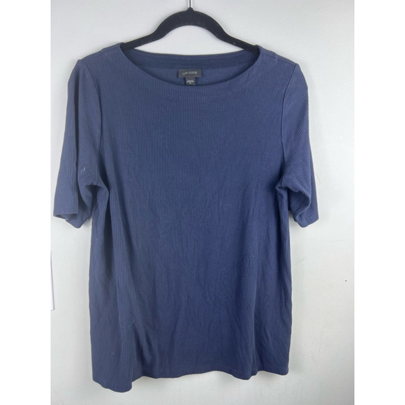 J.Jill Tops - J. Jill Wearever Collection Ribbed Knit Top Navy Blue Size Medium